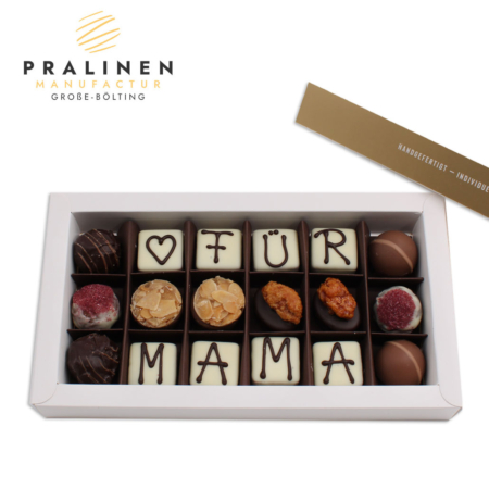 Geschenk für Mama, Pralinenbox zum Muttertag, Schokolade für besondere Anlässe, Geschenk Muttertag, Geschenk Vatertag, Geschenk Silvester, Gastgeschenk