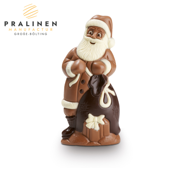 Geschenkeclaus, Weihnachtsmann Schokolade, Weihnachtsmann Schokofigur, Weihnachtsdeko essbar, Deko Ideen Weihnachten, nachhaltige Weihnachtsdeko ohne plastik, Schoko Weihnachtsmann