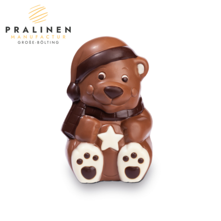 Bär aus Schokolade, Schokoladenbär, Kinder Geschenk Schlafbär, Weihnachtsmann Schokolade, Weihnachtsmann Relief, Weihnachtsdeko essbar, Deko Ideen Weihnachten, nachhaltige Weihnachtsdeko ohne plastik, Schoko Weihnachtsmann