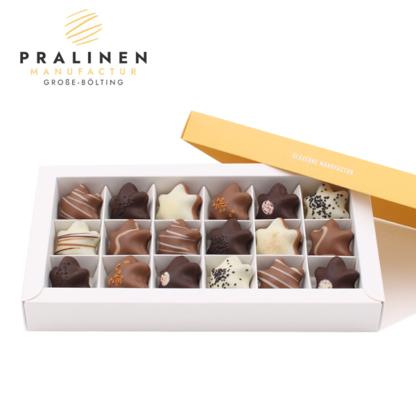 stern pralinen, Pralinen in Sternform, Sternkollektion