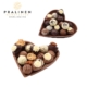 pralinenherz, herz aus schokolade, schokoladenschale, geschenk zum Valentinstag, Muttertag