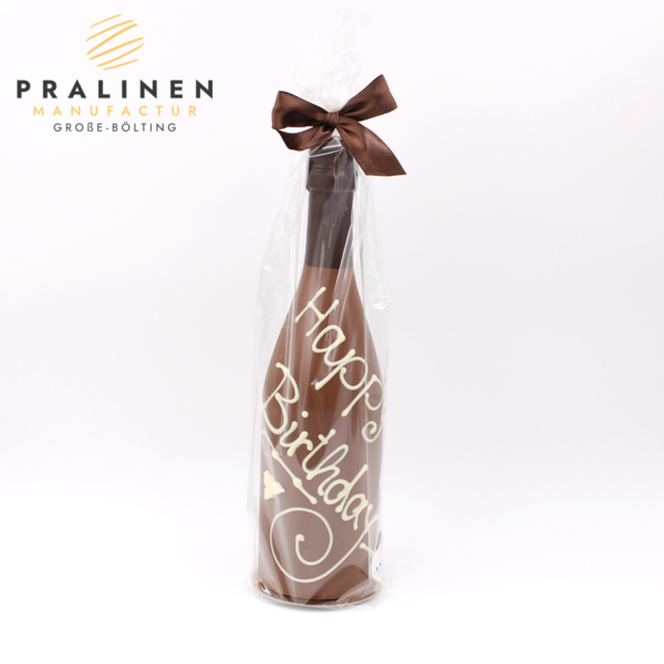 Sektflasche aus Schokolade, Schoko Sektflasche, Piccolo Schoko, Schokoflasche, Geschenk zum gratulieren
