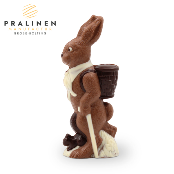 Schokohase mit Kiepe, oster-schokolade, schokohase, ostergeschenk, schokolade Ostern, Osterhase