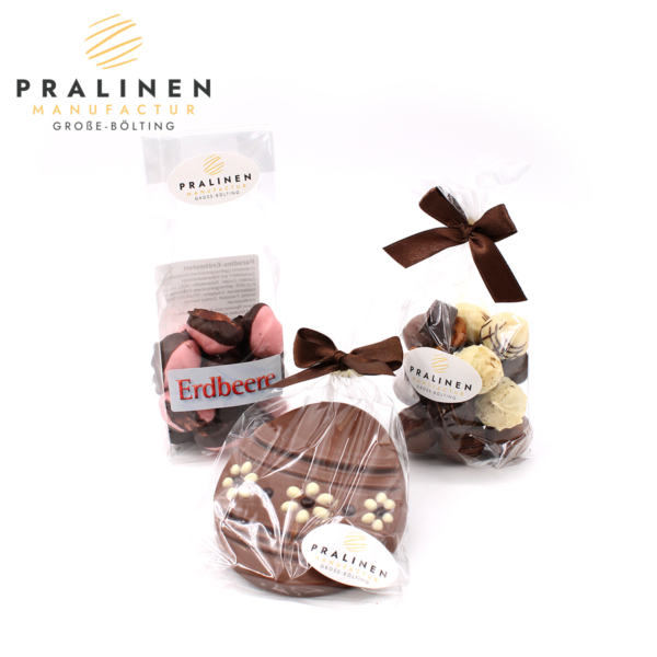 schokoei, schokoeier, Oster Genuss Paket, Paradies Erdbeeren, Erdbeer Pralinen, Pralinenmischung, Osternest mit Schokolade, Ostergeschenk