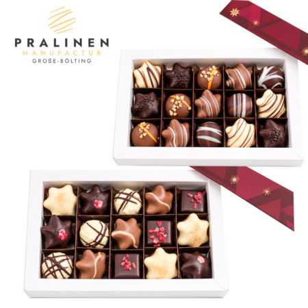 stern pralinen, Pralinen in Sternform, Sternkollektion